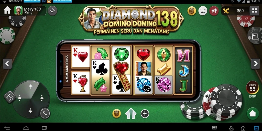 Tampilan gameplay seru DIAMOND138 dalam permainan Domino.