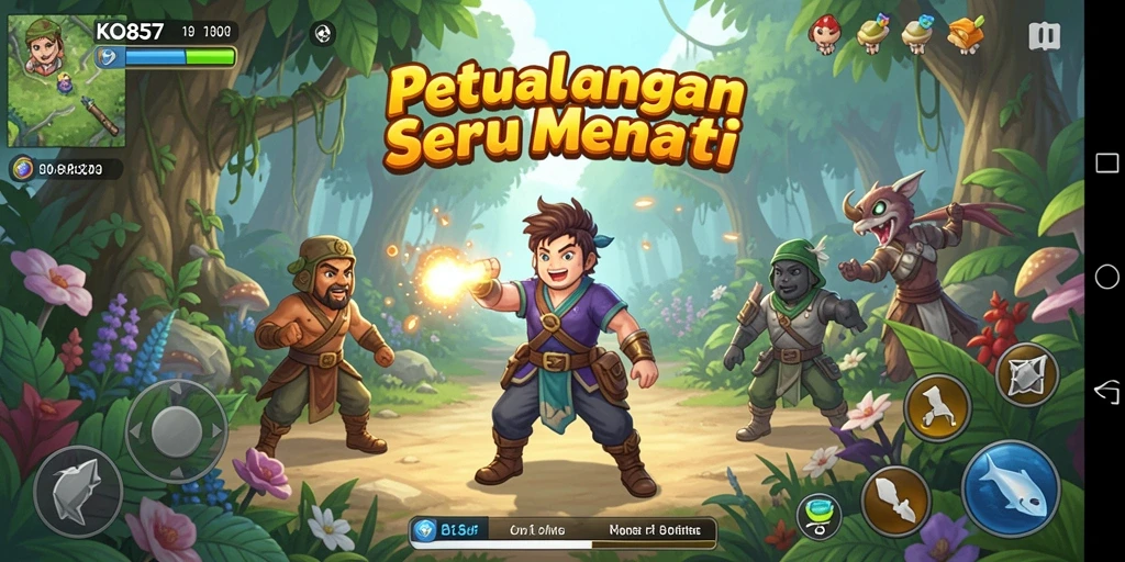 Tampilan gameplay KO857 menampilkan adegan petualangan yang mendebarkan.