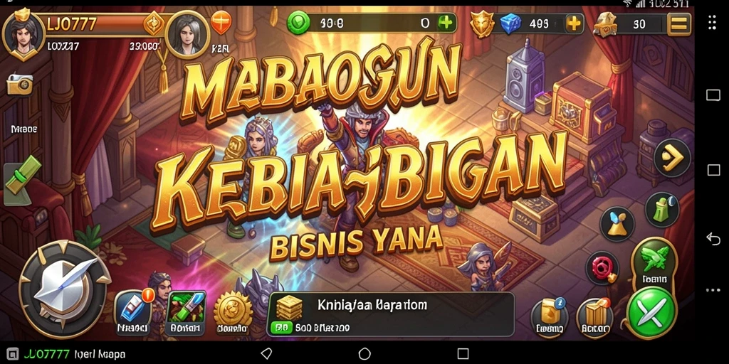 Tampilan gameplay LJO777 yang menunjukkan pengelolaan bisnis.