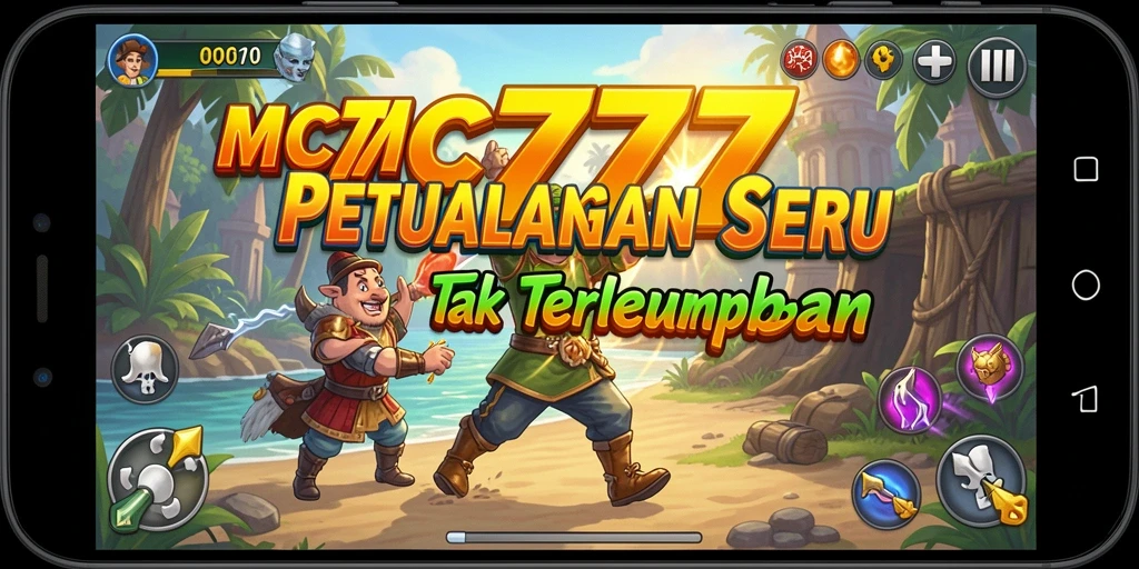 Screenshot gameplay MC777 yang menampilkan suasana petualangan yang dramatis.