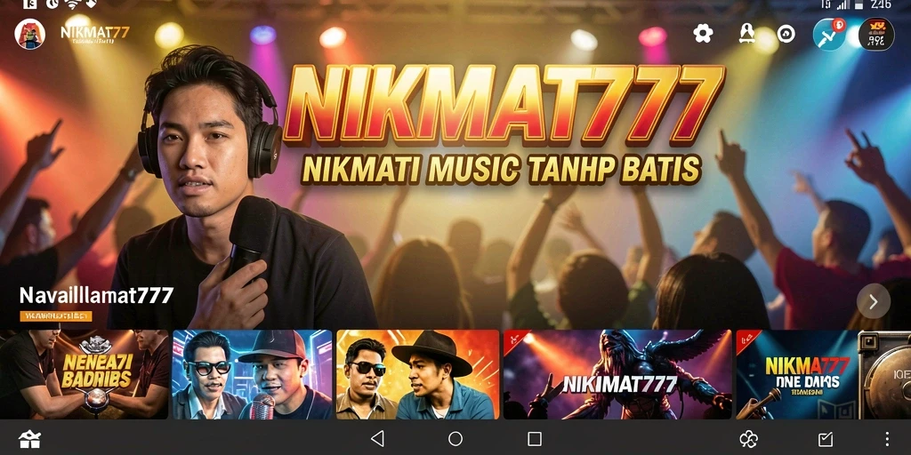 Tampilan screenshot NIKMAT777 yang menggambarkan pengalaman mendengarkan musik.