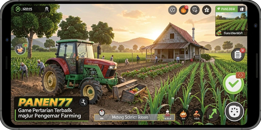 Tampilan gameplay unik dari PANEN77 yang penuh warna.