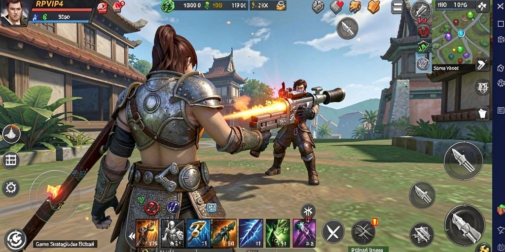Screenshot gameplay RPVIP4 menampilkan strategi perang yang mendebarkan.