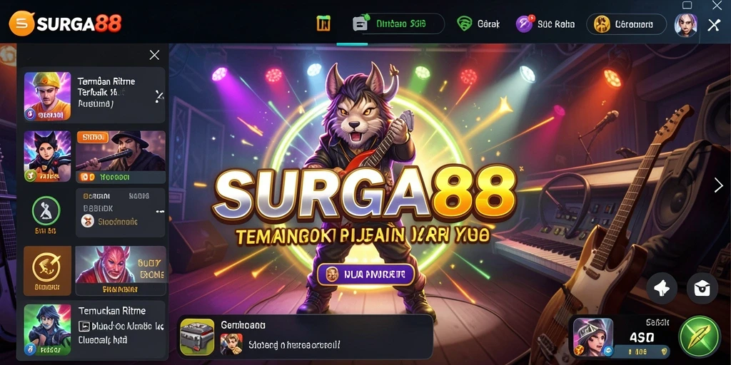 Tampilan gameplay <strong>SURGA88</strong> yang interaktif dan penuh warna.