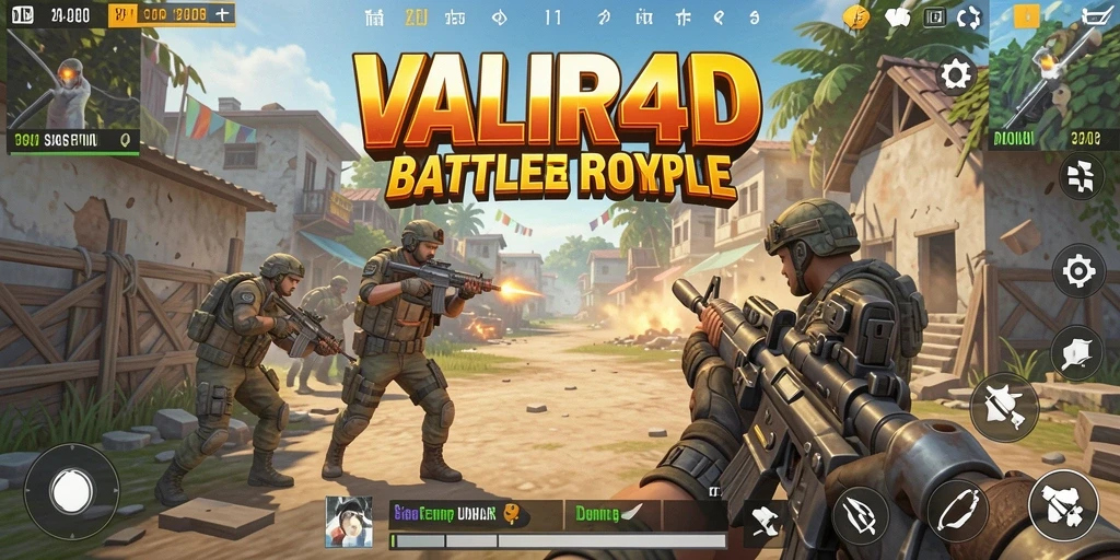 Tampilan aksi gameplay VALIR4D yang menegangkan di arena pertempuran.