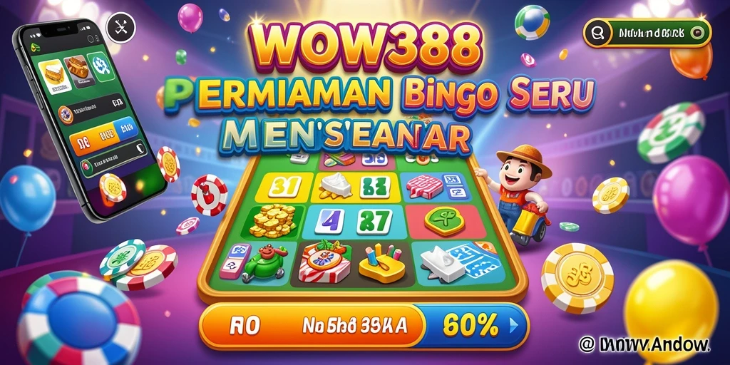 Tampilan gameplay WOW388 yang menarik dan penuh warna saat bermain Bingo.