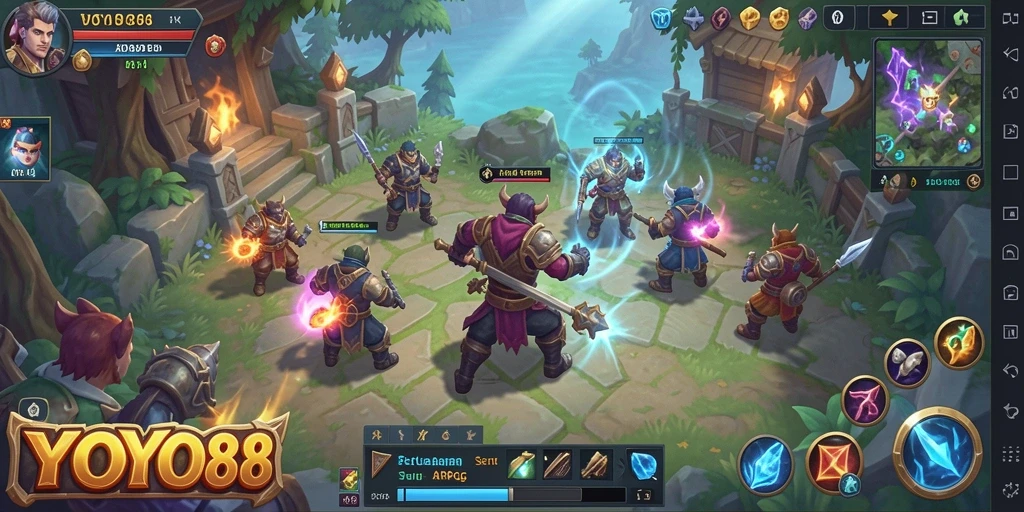 Gameplay seru <strong>YOYO88</strong> saat melawan monster epik di dunia fantasi.